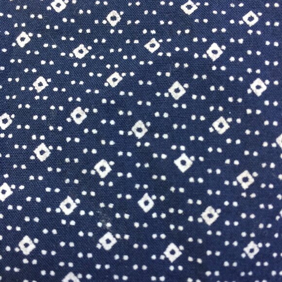 J Crew Shirt Mens Size L Navy Blue White Geo Button Down Short Sleeve Cotton - Picture 3 of 13